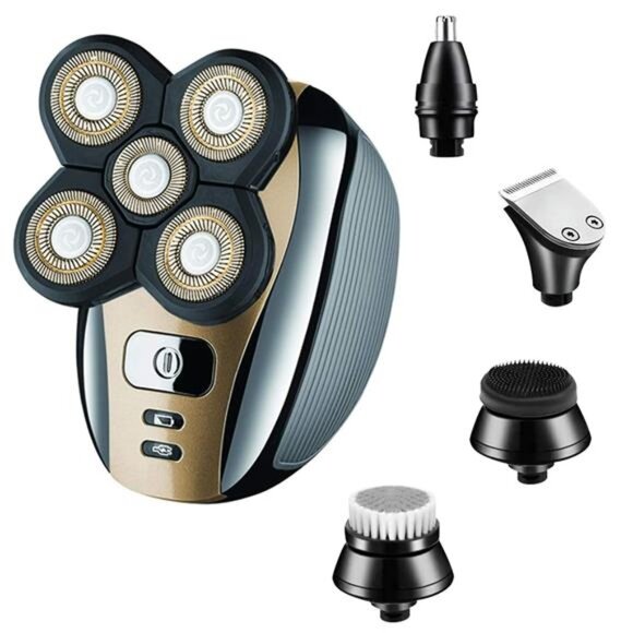 Electric Razor for Men Head Shaver for Bald Men Grooming Kit 5 in 1 Wet Dry - Picture 1 of 7